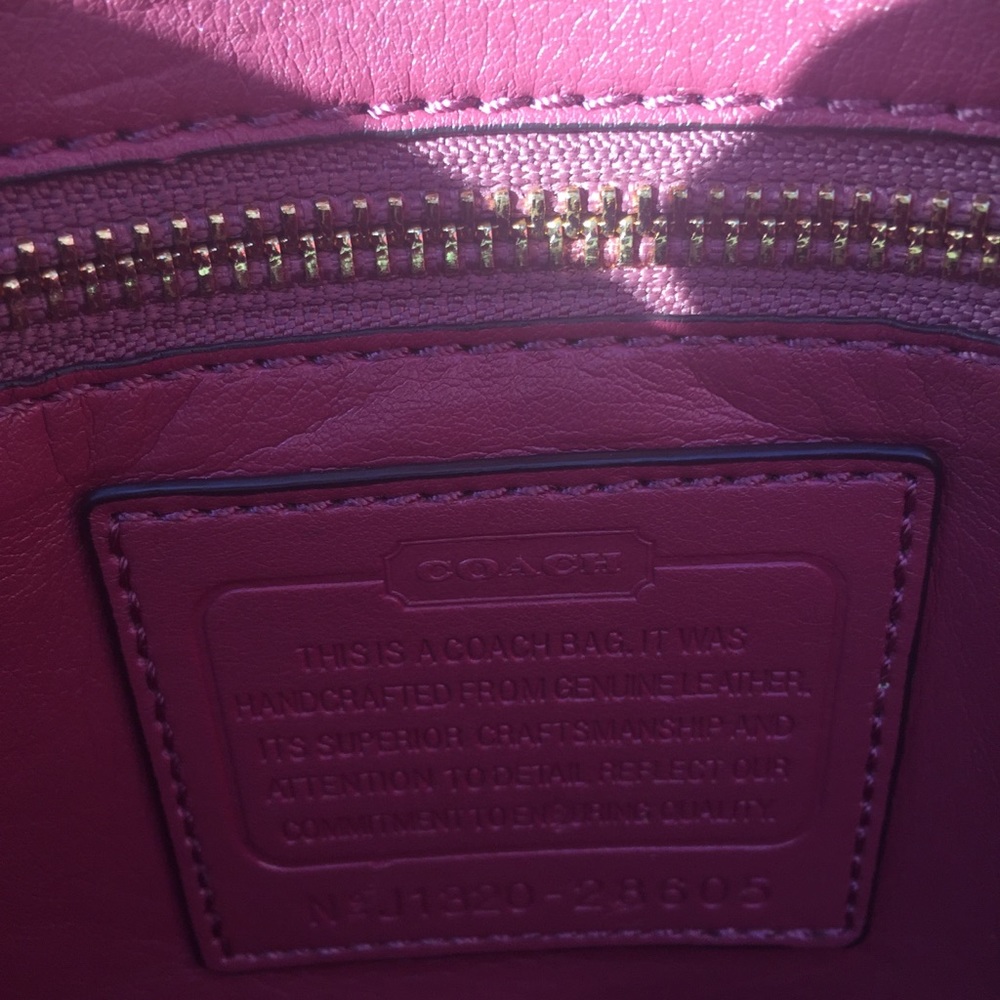 Coach Madison Python Embossed Bonded Tote Bag - Picture 10 of 13